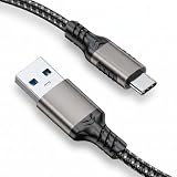 USB Type C ケーブル 3M USB A to USB C ケーブル 【10Gbpsデータ転送 3A急速充電】 USB3.2 Gen2標準 QC3.0対応 ナイロン編み MacBook Pro/Air、Galaxy、Pixel、Xperia等タイプc機種対応