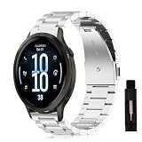 [AiMaoo] バンド GARMIN(ガーミン) Venu 4 41mm 対応 交換バンド 男女兼用 金属ベルト サイズ調整可能 ビジネス風 ステンレス おしゃれ 調整工具付き Garmin Venu 4 41mm 用 (シルバー)