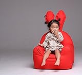 Baby Air Chair Red うさぎ Sofa 空気 幼児椅子 Cover カバー 脱着洗濯可能 Carriable Kid ビーン・バッグ Chair 3~6 Years Old 並行輸入