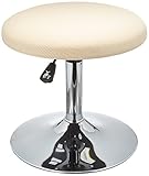 ルネセイコウ コーン ワイドスツール アイボリー／クロームメッキ CNW2-4053