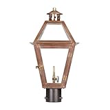 Elk Lighting Grande Isle Outdoor Gas Post Light in Aged Copper [並行輸入品]