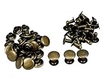 ファミリーツール(FAMILY TOOL) 片面カシメ 中 (頭径7mm×足長7mm) アンティークゴールド 40組入 56207