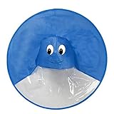 YOKINO レインコート 赤ちゃん 子供用 可愛い 恐竜柄 ポンチョ 防水 防風 透明バイザー付き 携帯バッグ付き 便利 女の子 男の子 梅雨対策 アウトドア 通園 通学 (S, ブルー 恐竜)