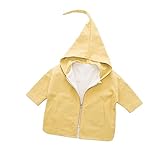 [FERE8890] 男の子 コート 大きい帽子付き 無地 字母プリント カジュアル キッズ ジャケット 可愛い トップス イエロー L