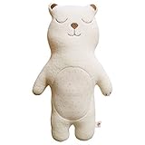 (Sleeping Bear)100% Organic Cotton Baby First Doll 13.7 inches (No Dyeing Natural Organic Cotton) by