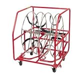 電線リール 【リール径：φ450mm （2連）】 積み重ね可能 自動ブレーキ付き プロメイト E-9102 ds-1320028