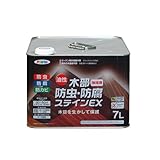 アサヒペン 油性木部防虫・防腐ステインEX 7L ライトオーク