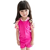 子供水着　ベイビー水着 ラッシュガード 水着　女の子　男の子　両用でき　mizugi 可愛い ベビー ミズギ (XXL, ピンク)