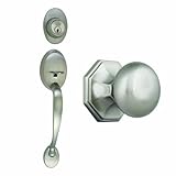 Design House 702886 Coventry Entry Handle Set with 2-Way Latch, Barcelona Inside Trim, Satin Nickel 