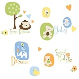 ROOMMATES RMK1777SCS Modern Baby Peel and Stick Wall Decals [並行輸入品]
