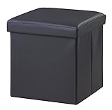 東谷 AZUMAYA ボックススツール 正方形 ブラック LFS-811BK