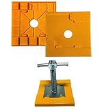 安全・サイン８　ジャッキベース樹脂敷板 120角対応　沈み防止用敷板　ウルトラワイドベース　カド・サイド部3箇所にセット可　40枚セット