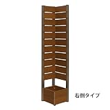 コーナーフェンス1800（1cm間隔）　ココアブラウン　板１１枚　右脚1本タイプ
