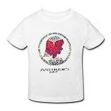 星 ２～６歳子供 男女兼用 半袖 ティー Tシャツ 母の日 心 アニメ 愛情 White 2 Toddler