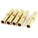 uxcell ホースバーブ　クイック継手　カプラ　5個 真鍮　6mm　空気圧　フィッティング