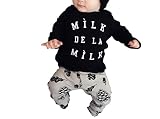 グロスライン 長袖 キッズ 子供 服 セット T シャツ パンツ 上下 セット ベビー (黒, 90cm)