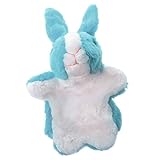 【ノーブランド品】おもしろい　漫画のウサギ　ハンドパペット　ぬいぐるみ　ふわふわ　親子プレー　ギフト　全９色選べ - 緑