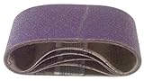 3M 81430 4-Inch x 24-Inch Purple Regalite Resin Bond 60 Grit Cloth Sanding Belt, Pack of 5 [並行輸入品]