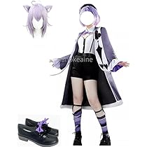Amazon.co.jp: 猫又おかゆ チェシャ猫衣装コスプレ衣装 +帽+ウィッグ+