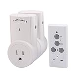 DealMux 120V米国スイッチソケットプラグ3パックリモートコントロールアウトレットワイヤレス電源コンセントライト