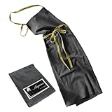 [anyasun] エプロン 首掛け リネン カフェ風 シンプル おしゃれ ナチュラル 北欧 無地 おしりが隠れる ポケット付き 男女兼用