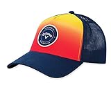 キャロウェイゴルフ2019トラッカーハット、オレンジ/ネイビー