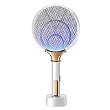 KKmoon 電撃殺虫ラケット 充電式 USB 蚊取り器 電撃殺虫器 殺虫ラケット 蚊取りラケット 2-in-1 電気モスキートスワッター