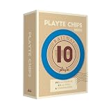 Playte プレミアム ポーカーチップセット - 80枚セット (4金種 $1~$100) | ミニサイズ 29.5mm クレイコンポジット 4.3g | ボードゲーム用 通貨・トークン (対象年齢14歳以上)