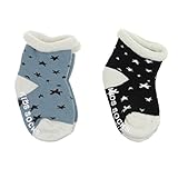 ベビーソックス 靴下 星柄 2足セット 0-24ヶ月 24-48ヶ月 かわいい くつ下 厚手 防寒 ベビー キッズ 男の子 女の子 出産祝い プレゼント 秋冬 2カラー
