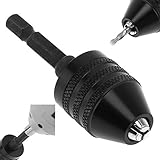 OriGlam Mini 0.6-8mm 電気グラインダキーレスドリルチャック変換ツール クイックチェンジアダプター・コンバータ ドライバーインパクトドライバーアダプター 3つの爪16シャンクで 電気