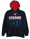マジェスティックHouston Texans大人用XL XLフード付きパーカーダブルロゴNFL Authentic Sweatshirt – Navy Blue