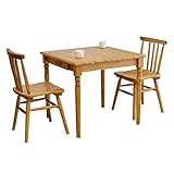 【3点セット】80cm幅テーブル＋チェア2脚 無垢 パイン無垢材 ダイニングテーブル ダイニングチェア ナチュラル カントリー papillion