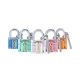 5pcs 2つの鍵で透明な実践的なロック (6)