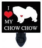 Night Light – I Heart My Chow Chow – Love – 犬LED Night Light