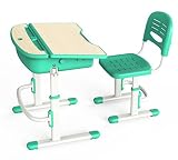 Wymo Childrens Height Adjustable Ergonomic Kids Desk & Chair Green [並行輸入品]