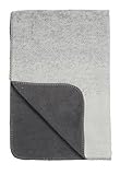 Meyco Cotton Baby Blanket (75 x 100 cm, Dip-Dye Grey/White) by Meyco