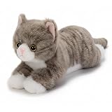 猫 ぬいぐるみ リアル 大きい ねこ 抱き枕 ネコ ひざねこ 本物そっくり 可愛い ふわふわ もちもち 洗える 動物 (茶色猫, 40cm)
