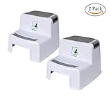 子供トイレ踏み台 - 洗面台 トイレ滑り止め踏み台(ステップ/脚立)子供家具 チャイルド(2枚 ピンク) (2枚 グレー)