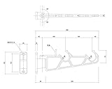 バルコニー物干金物 縦型ブラケットタイプ横収納型ホワイトクリーム SK-380B-WC　　新協和