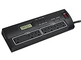 Monoprice 7 Outlet 2100 Joules Power Surge Protector with Dual Timer Controller Zones and 2 USB Port