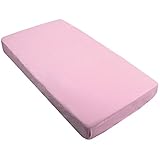 Kushies Baby Fitted Crib Sheet, Pink Solid