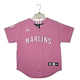 Mia Marlins Girls Athletic Dri - Fit Baseball Jersey ピンク