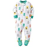 カーターズ ロンパース carter's 男の子用白カラフルモンスターフリース足つきカバーオール (2t(88-93cm)) [並行輸入品]