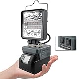 投光器LED作業灯 6つのモード マキタ18V バッテリー対応 1800LM USB & Type-C充電ポート付き 防災 緊急 停電対応 夜間工事 登山 夜釣り キャンプ用