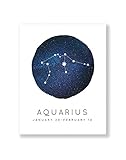 Aquarius Zodiac Constellation壁アート印刷、子供の部屋装飾、Personalizedアート、壁アート子供、保育園壁アート、パーソナライズされたギフト、ホロスコープ装飾、ボー