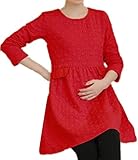 (オーセンティック) AUTHENTIC マタニティ ウェア ワンピース カジュアル 妊婦服 Aライン 産前 産後 お出かけ (XL, レッド)