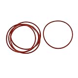 uxcell NBRゴムOリングシールリング 耐熱性 41mm x 1.5mm レッド 5個入り