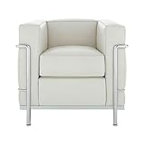 LC2グランコンフォール1人掛けソファ白革（イタリア製）