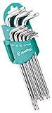 AMPRO T22945 Magnetic Star Wrench Set, 9-Piece [並行輸入品]