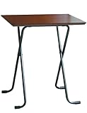 折りたたみテーブル/天板60×45cm高さ68cmテーブル角 ダークブラウン/ブラック
